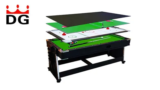 4-in-1 Multi-Game Billiard Table Multi-Function Pool Game Table